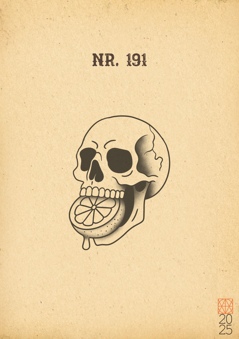 Wanna Do: Neotraditional "Totenkopf mit Zitrone"