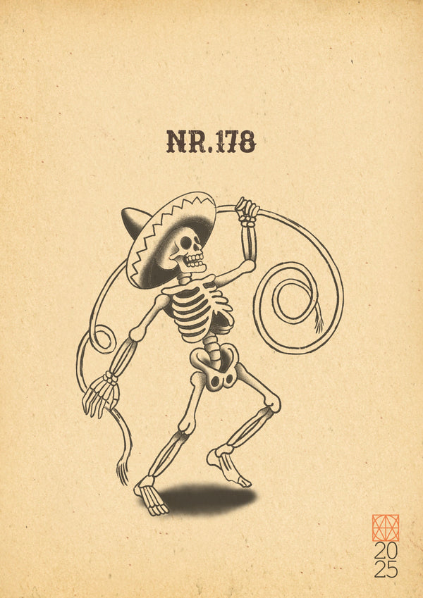 Wanna Do: Neotraditional "Skelett mit Lasso"