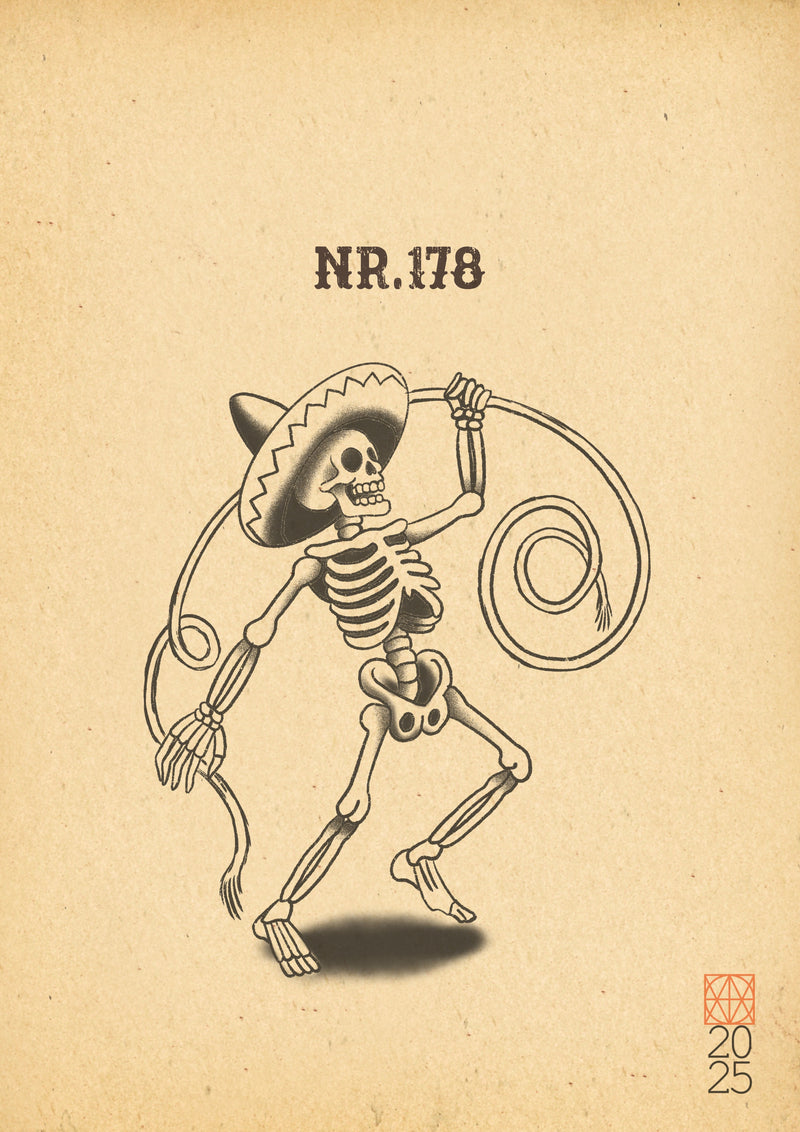 Wanna Do: Neotraditional "Skelett mit Lasso"