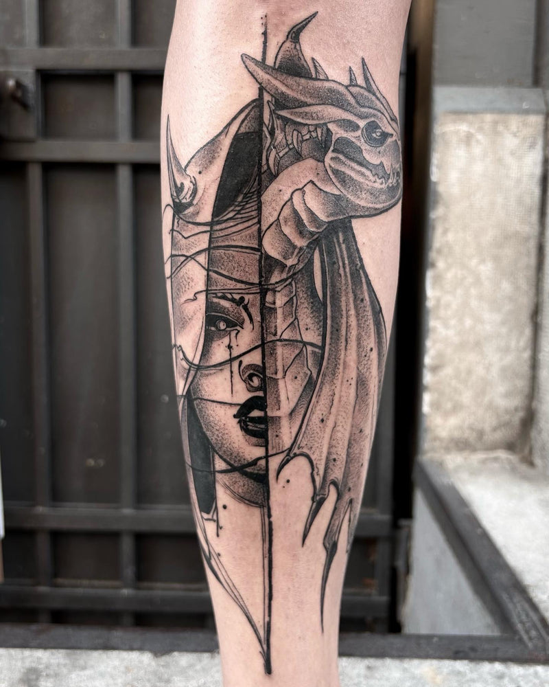Dotwork: Lady Dragon