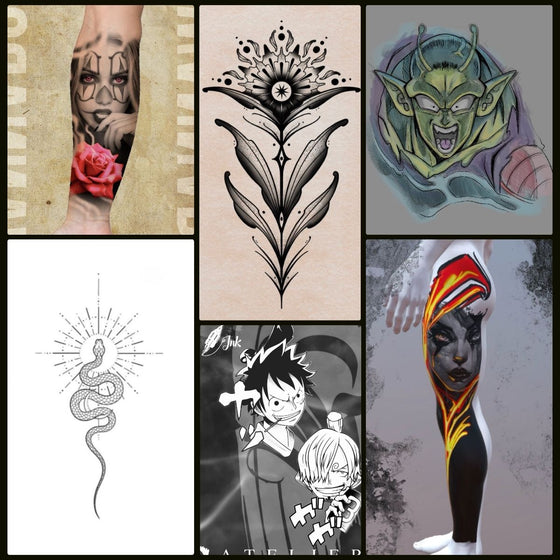 Verschiedene Wanna Do Tattoos, die die Künstler vom Tattoo Studio atelier hannibal gerne stechen würden 