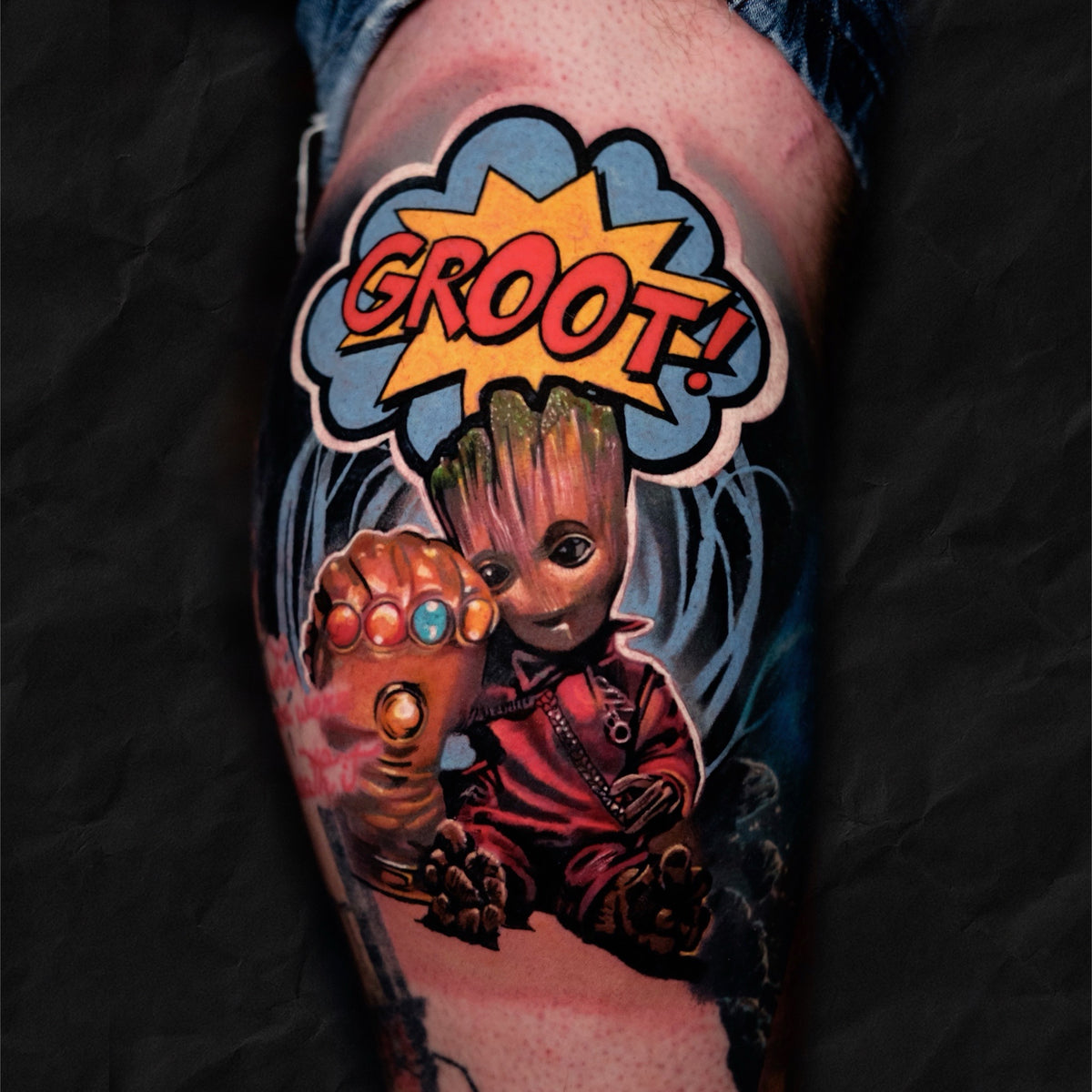 Realistic Comic: Groot mit Infinity Handschuh