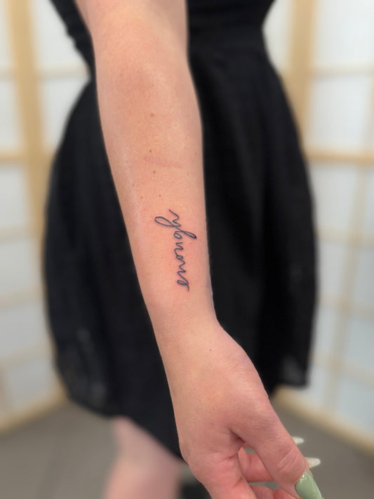 Fineline/Lettering: "enough"