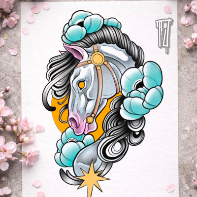 Wanna Do: Neotraditional Pferd