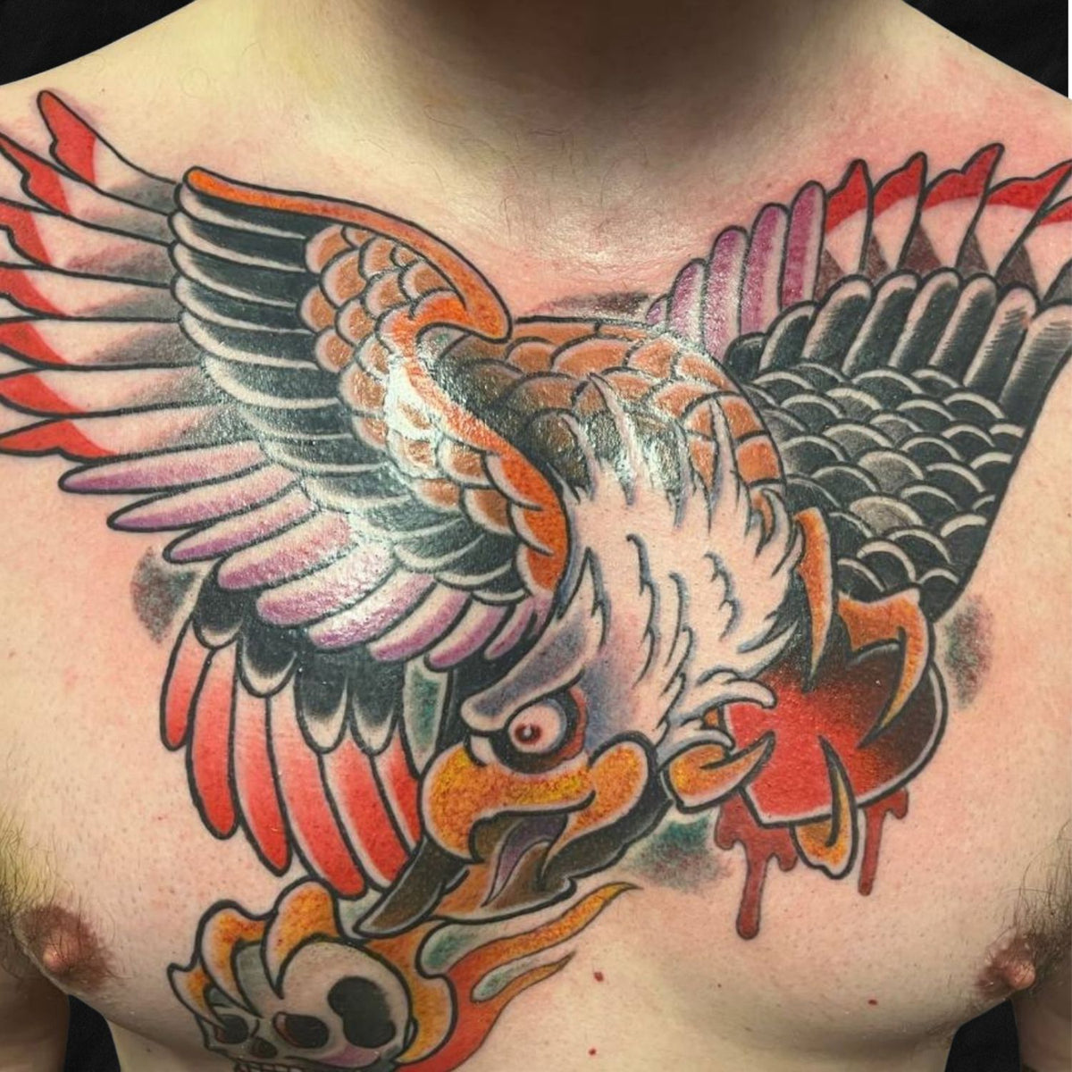 american traditional eagle tattoo